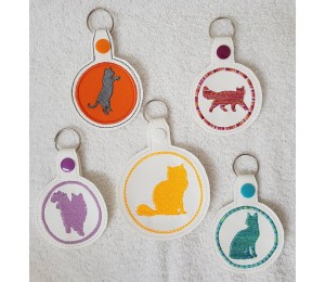 Stickserie - Katze Silhouette mit Anhänger